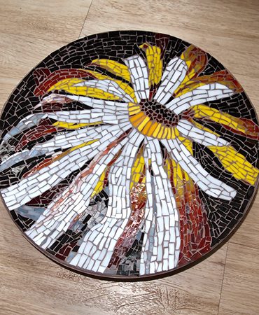 Glasmosaik Obstschale Blume