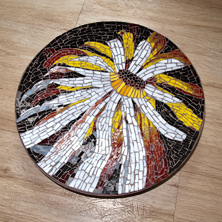 Glasmosaik Obstschale Blume