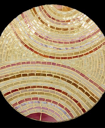 Glasmosaik Obstschale Streifen