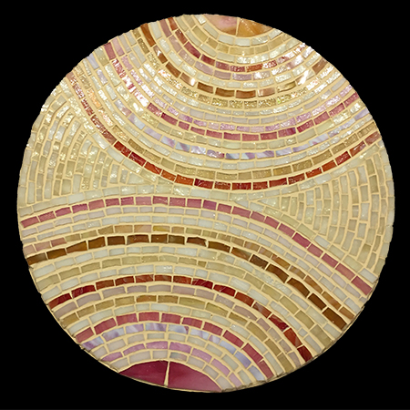 Glasmosaik Obstschale Streifen