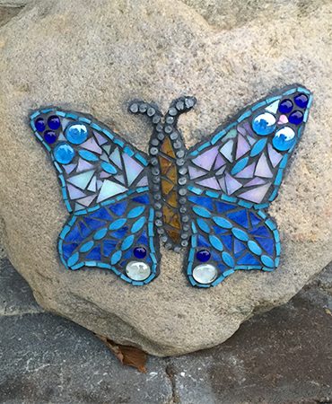 Mosaik Gartenobjekt Schmetterling