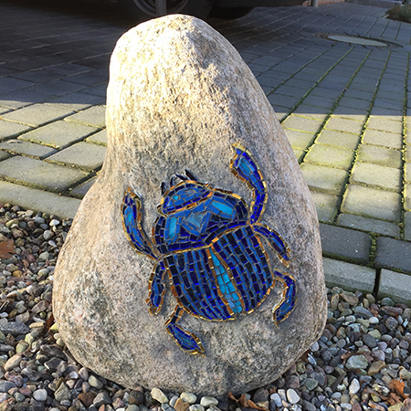 Mosaik Gartenobjekt Skarabäus