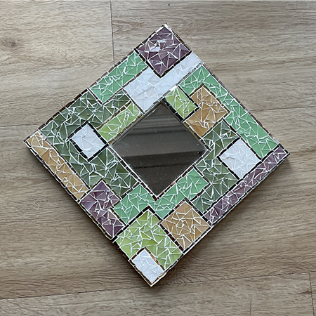 Mosaikspiegel mit Spiegelglas