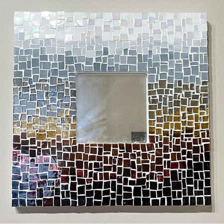 Mosaikspiegel mit Spiegelglas