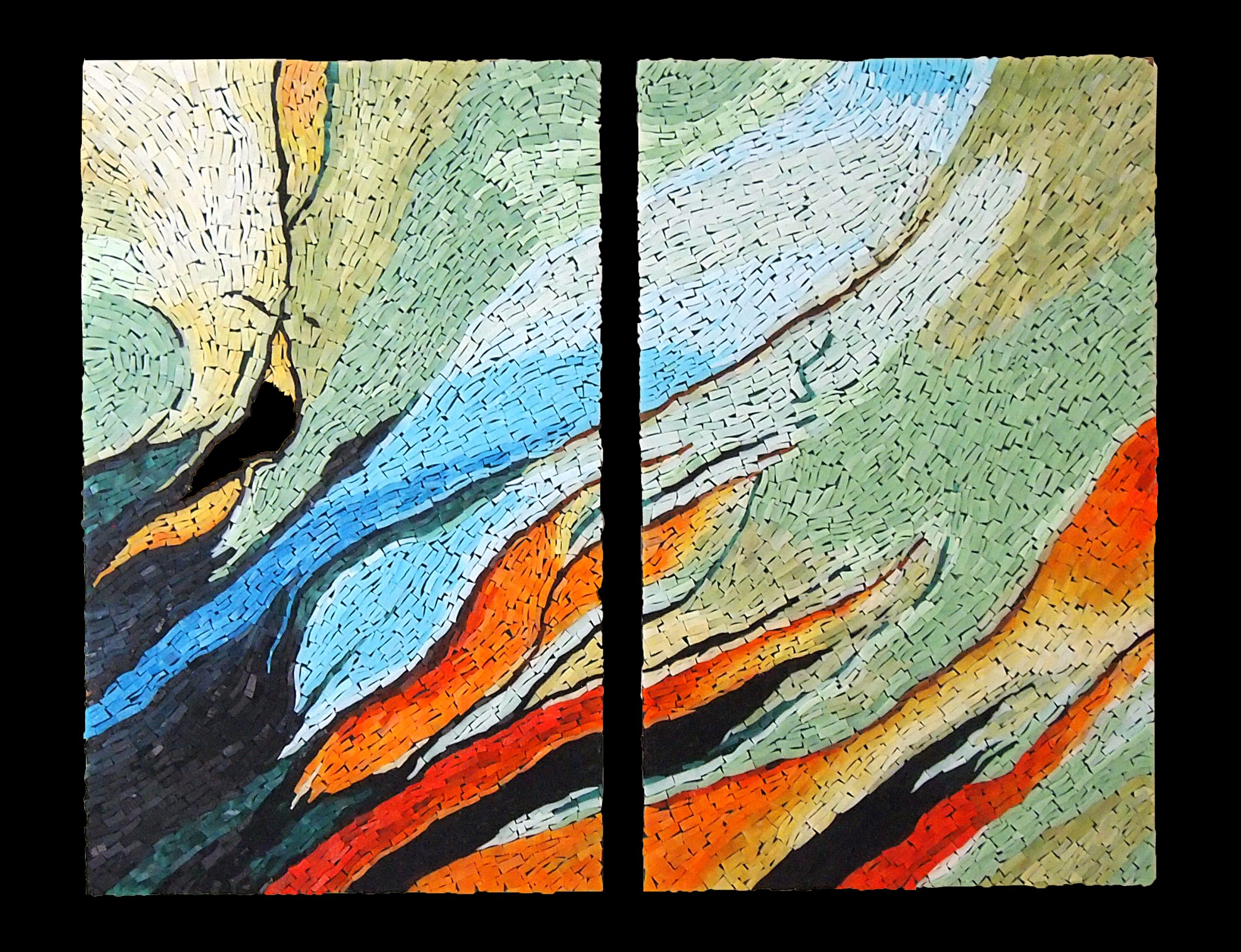 Motivbild des Wandbildes Abstrakt 11, zweitiliges Wandbild