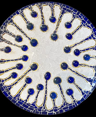 Glasmosaik Obstschale Farbverlauf