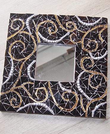 Mosaikspiegel mit Spiegelglas