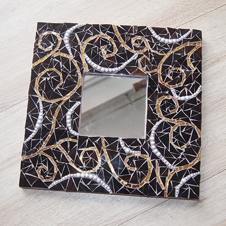 Mosaikspiegel mit Spiegelglas