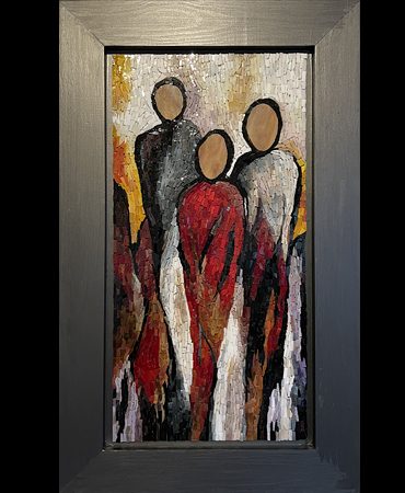 Motivbild des Wandbildes Trauergesellschaft