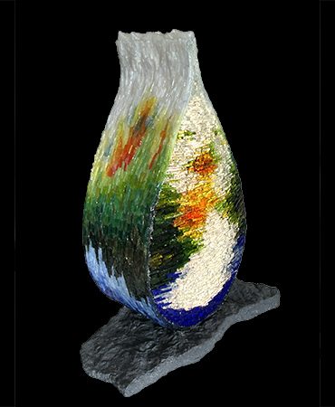 Glas-Mosaikskulptur Elemente mit Beleuchtung