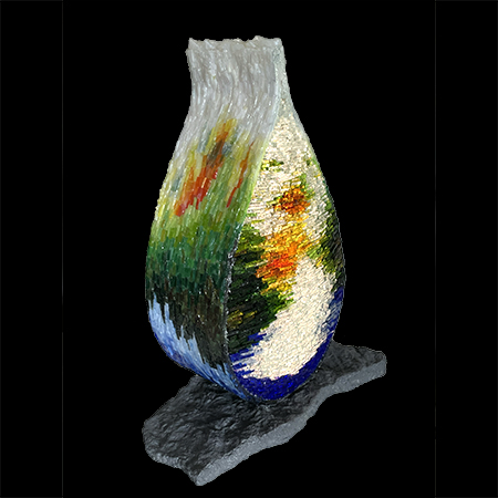 Glas-Mosaikskulptur Elemente mit Beleuchtung