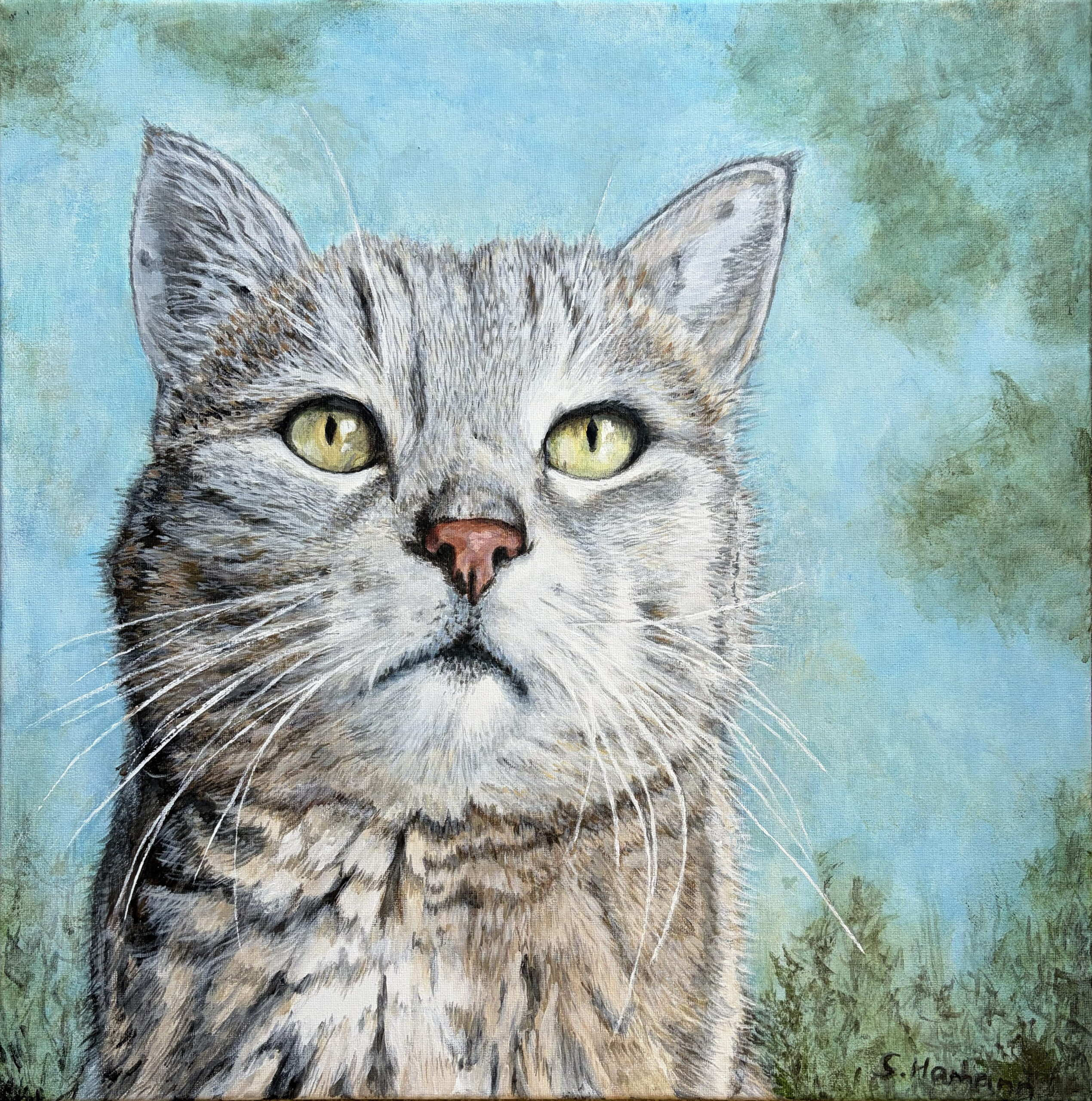 Acrylgemälde von Kater Strolchi