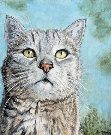 Acrylgemälde von Kater Strolchi