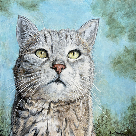 Acrylgemälde von Kater Strolchi